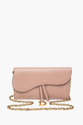 Christian Dior Dusty Rose Saddle Wallet on Chain