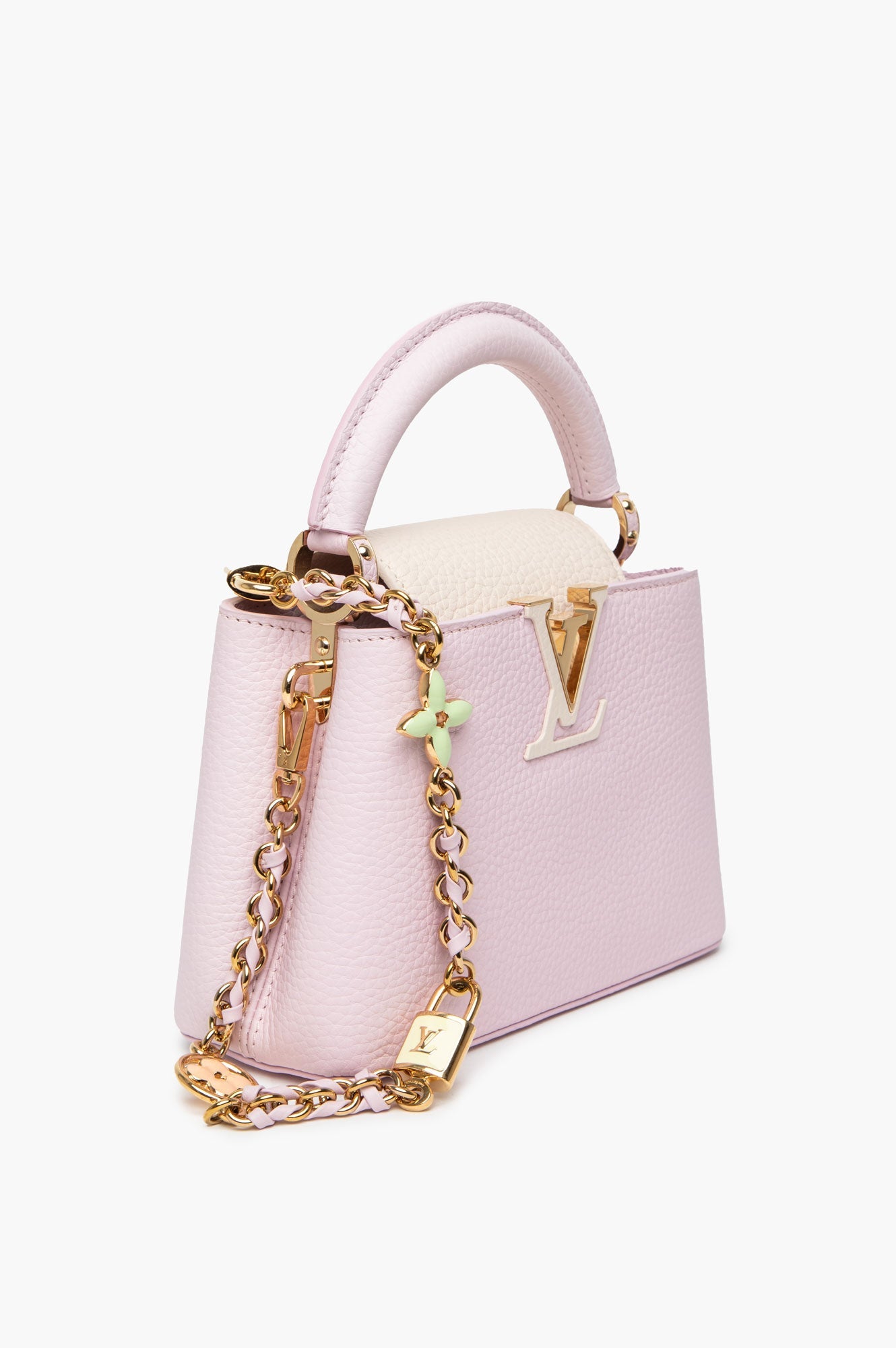 Louis Vuitton 2024 Capucines Lovelock Marshmallow Taurillon Mini