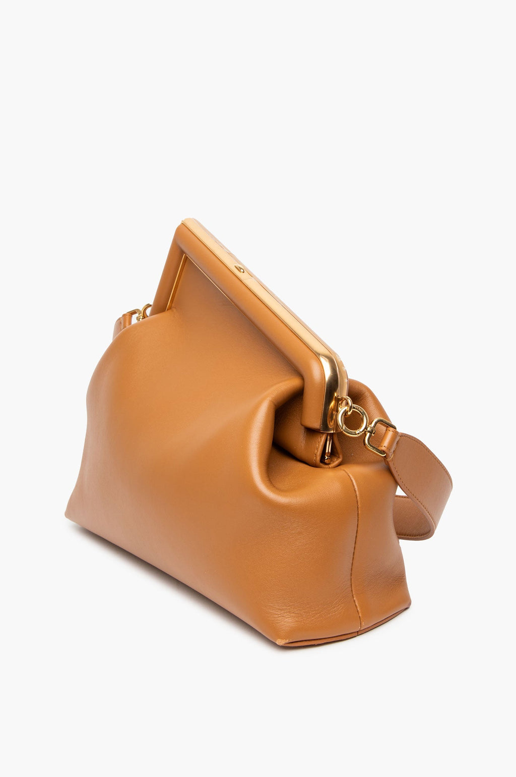 Fendi Caramel Napa Leather Medium First Bag with Strap