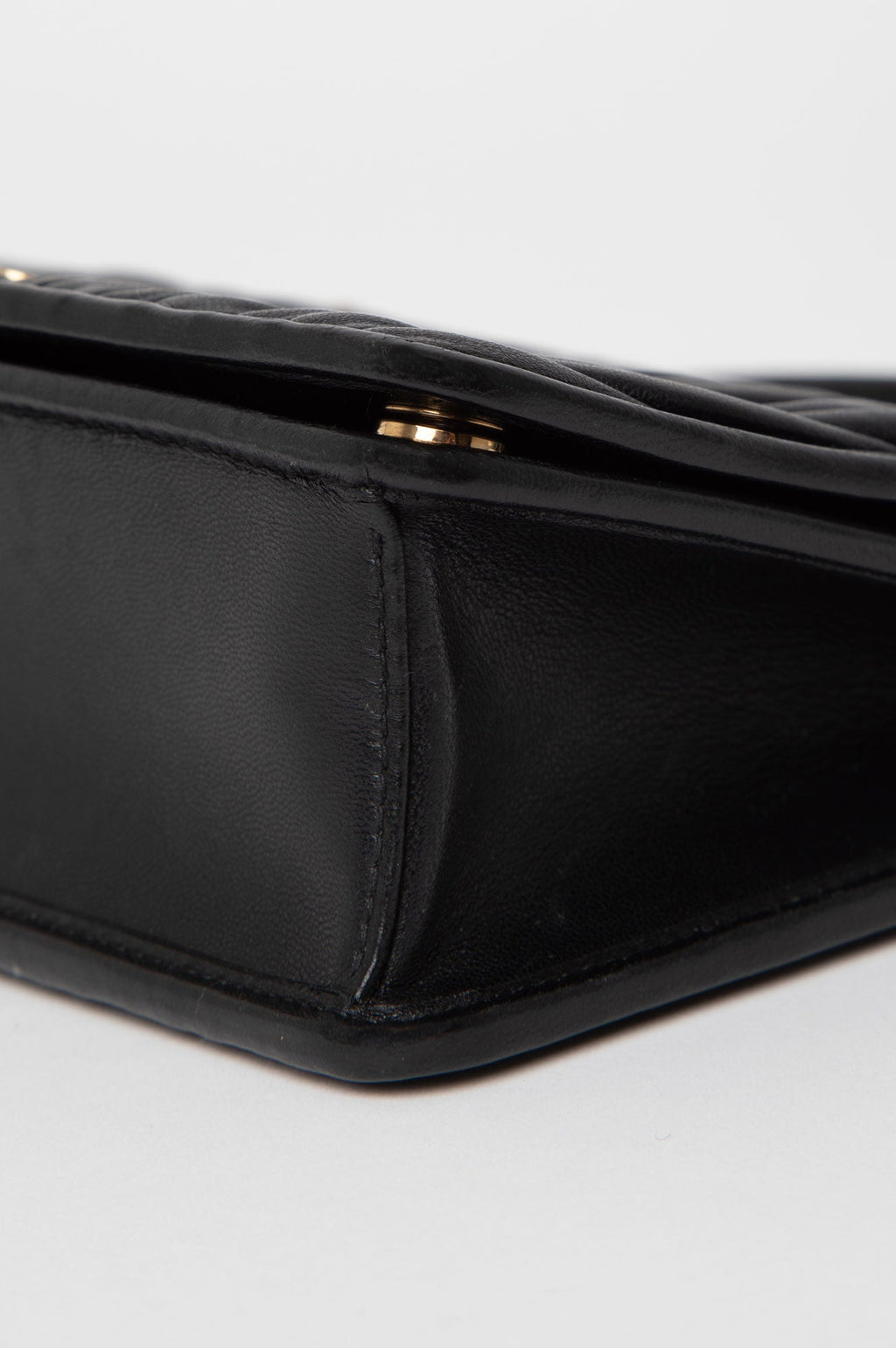 Miu Miu Black Small Matelasse Leather Bag
