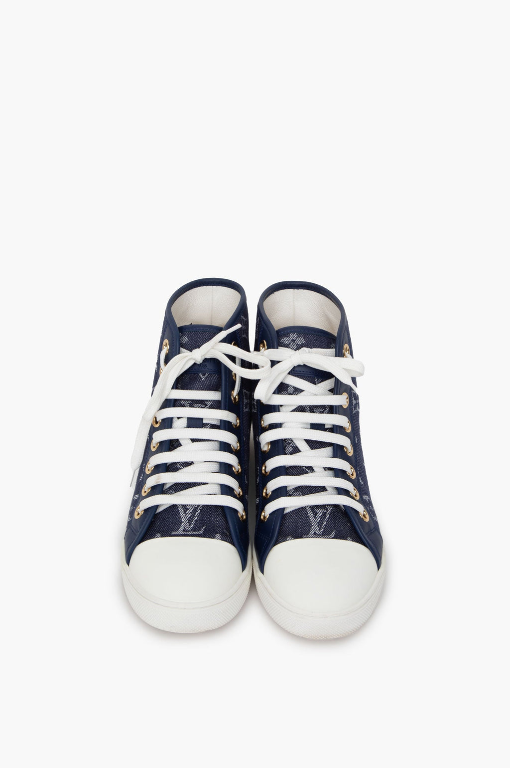 Louis Vuitton Denim High-Top Sneakers Size 37.5