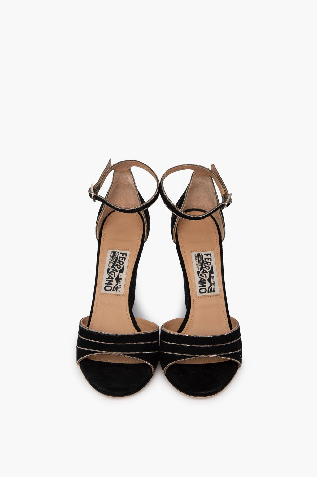 Salvatore Ferragamo Black High Heel Sandals Size 37