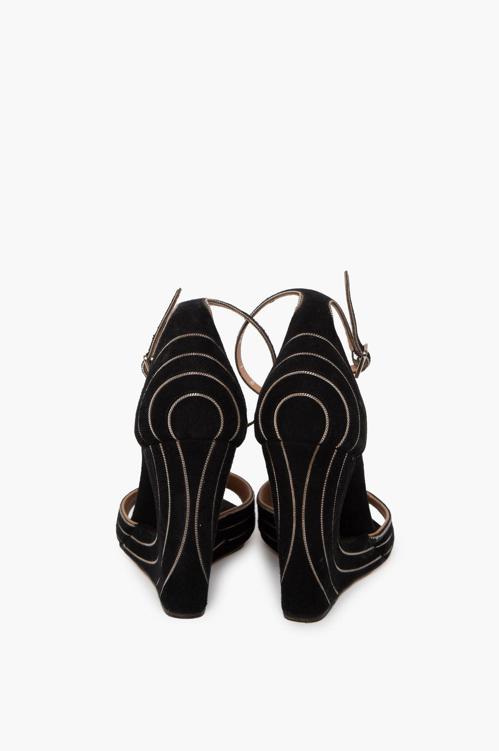 Salvatore Ferragamo Black High Heel Sandals Size 37