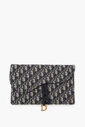 Christian Dior Navy Saddle Monogram Pouch