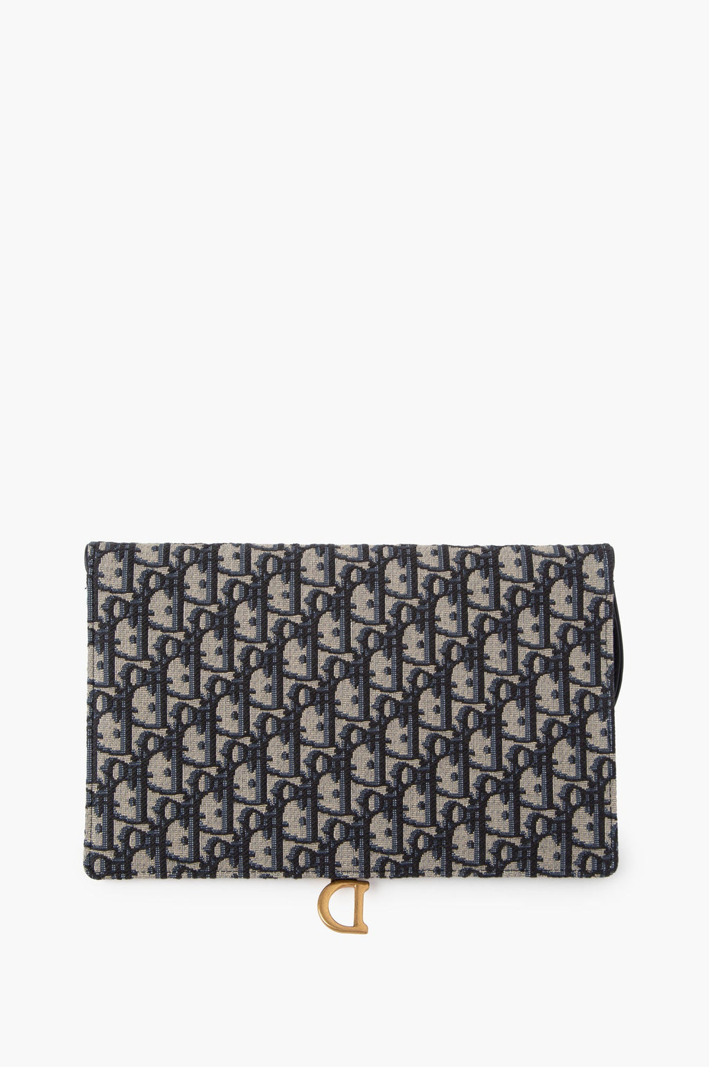 Christian Dior Navy Saddle Monogram Pouch