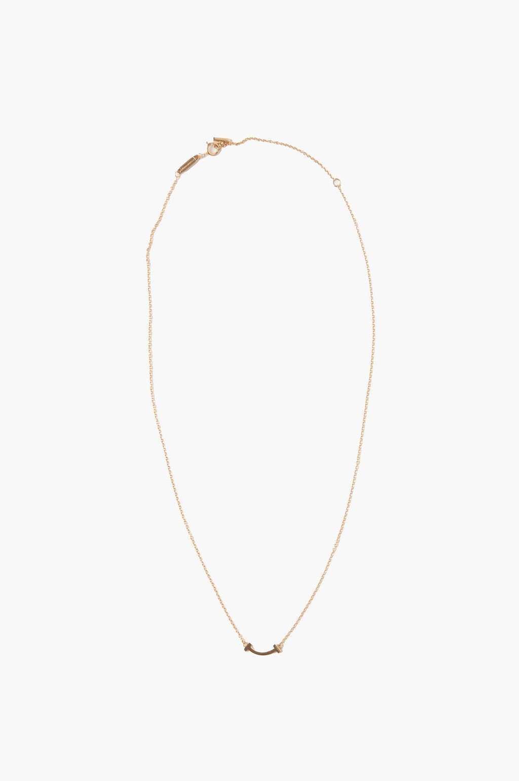 Tiffany Yellow Gold Mini Smile Pendant