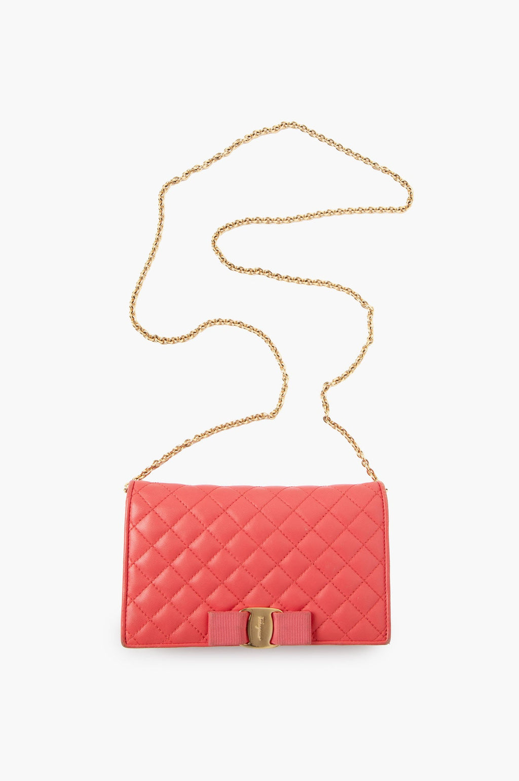 Salvatore Ferragamo Miss Vara Red Quilted WOC