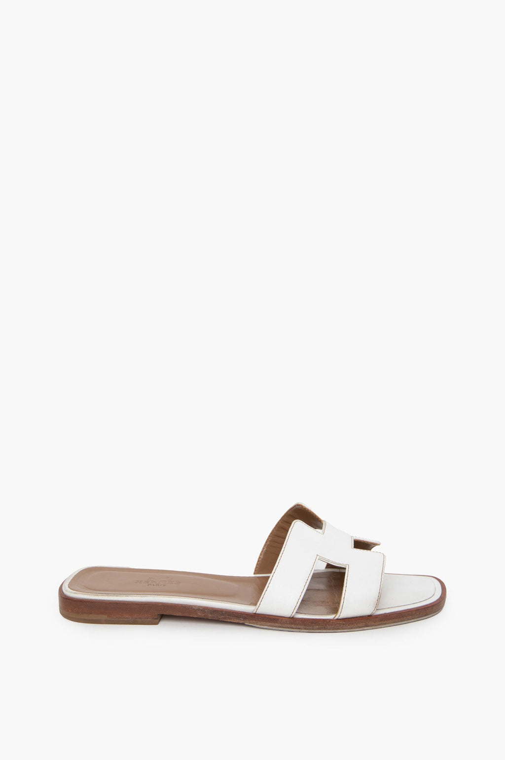 Hermes White Sandals Size 38.5