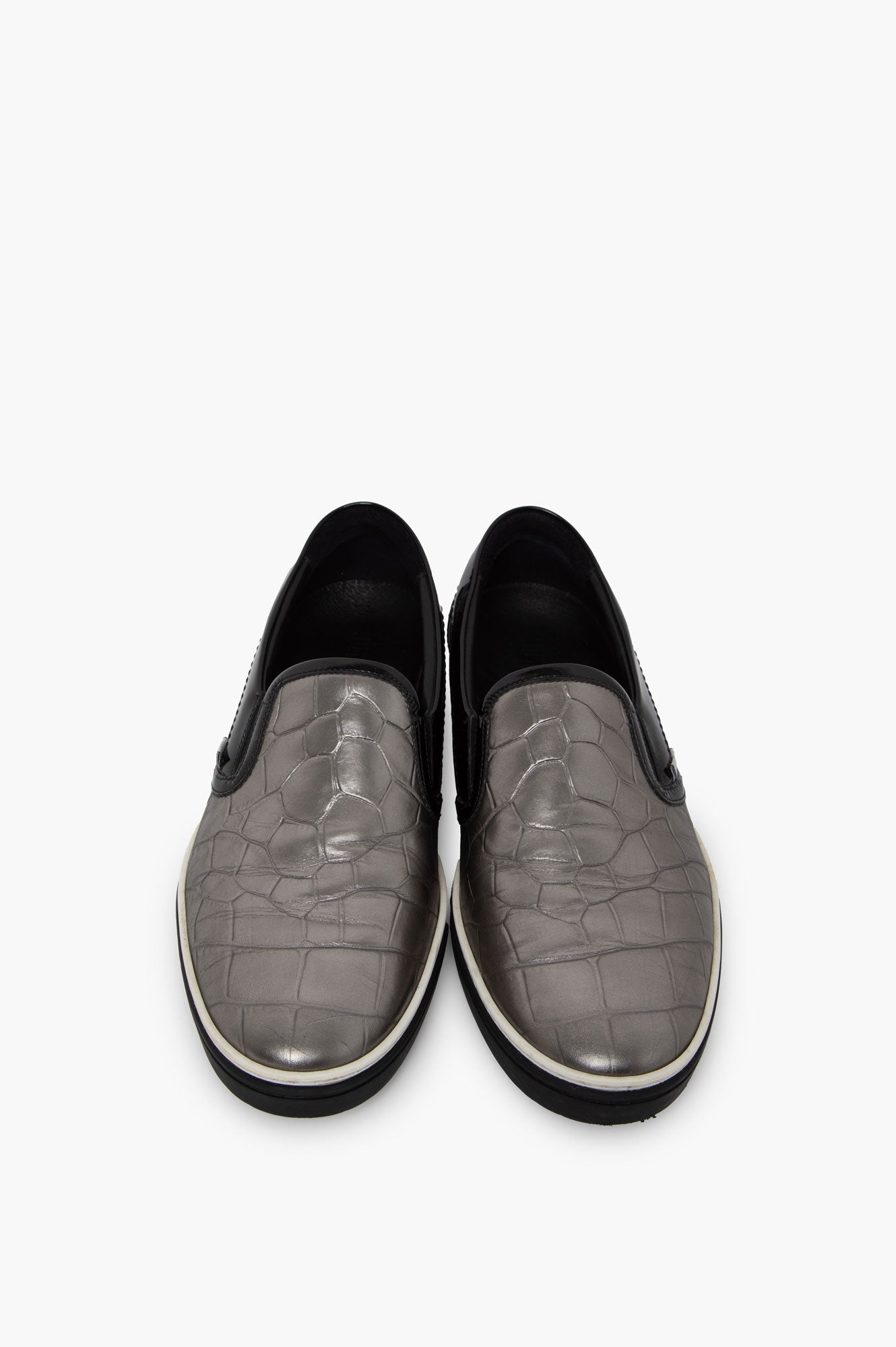 Jimmy Choo Black Silver Sneaker Size 43