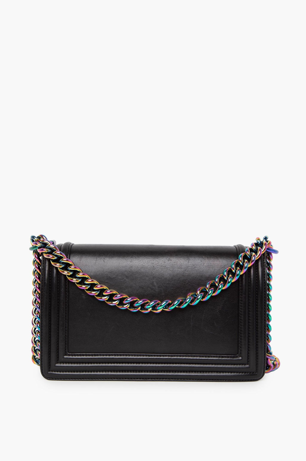 Chanel Black Lambskin LED Medium  Boy Bag