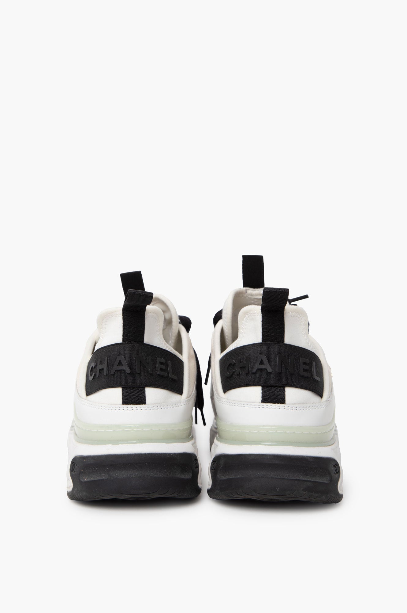 Chanel Ivory White CC Logo Mens Sneakers 42