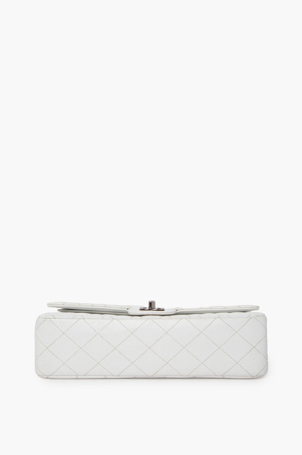 Chanel White Caviar Medium Classic Flap Bag