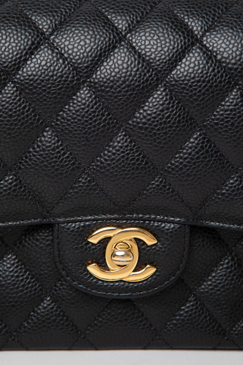 Chanel Black Caviar Leather Medium Classic Flap Bag