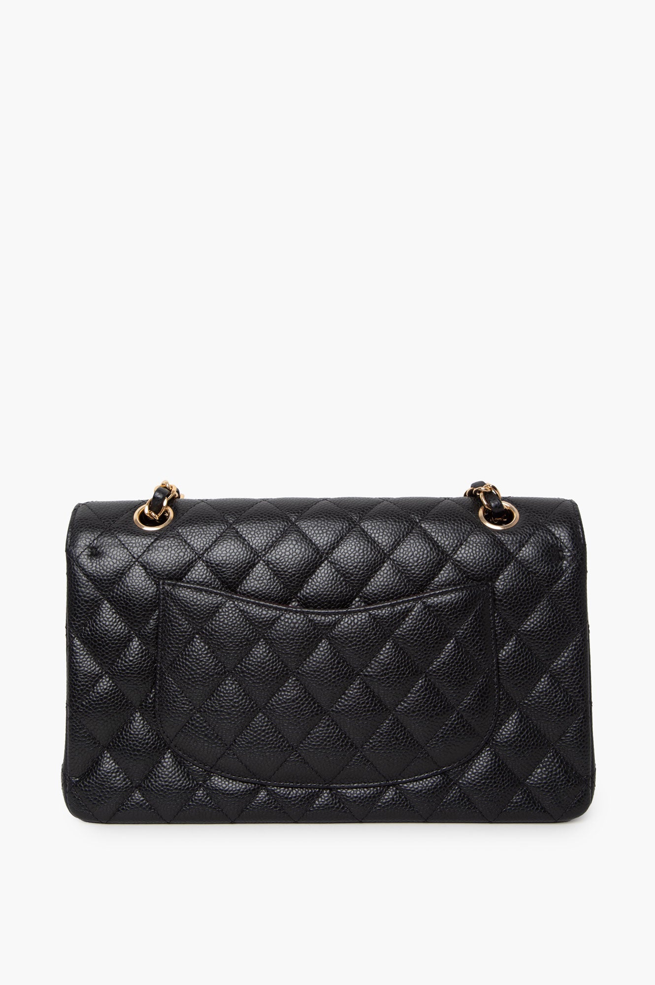 Chanel Black Caviar Leather Medium Classic Flap Bag