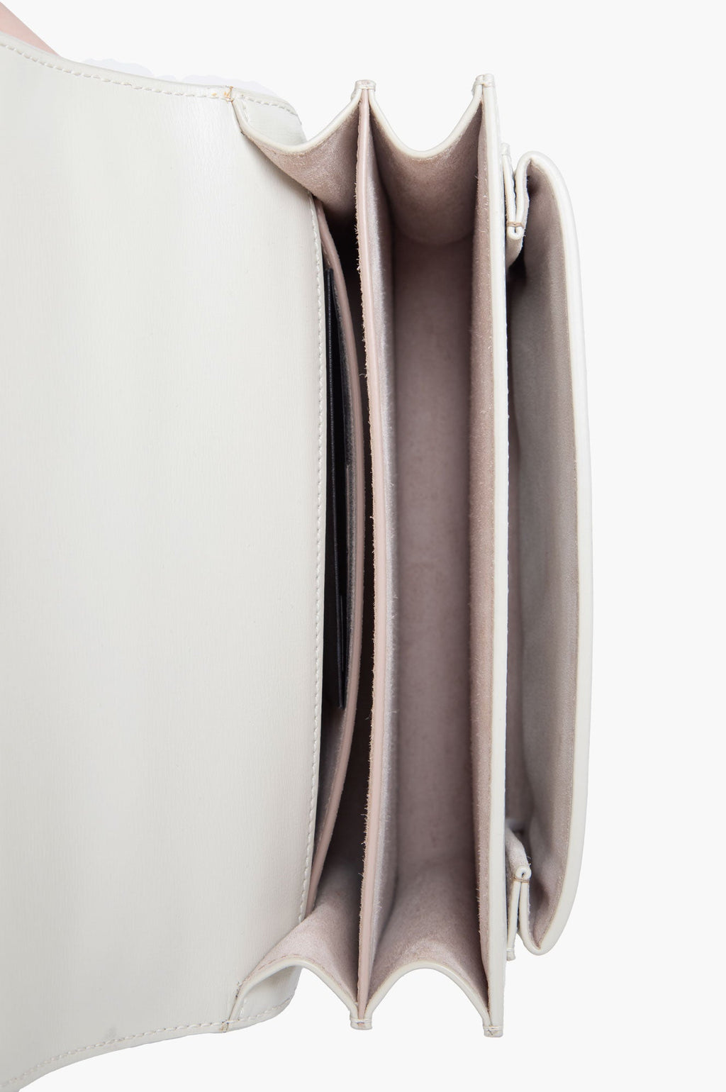 Saint Laurent Cream Sunset Calfskin Crossbody Chain Bag