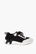 Hermes Black White Bouncing Mens Sneakers 42