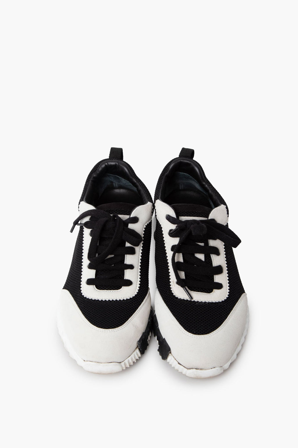 Hermes Black White Bouncing Mens Sneakers 42