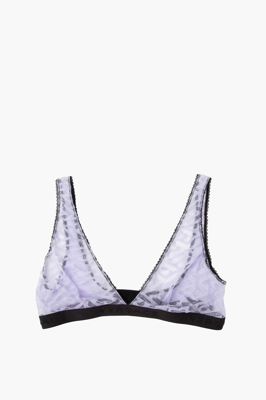 Versace Purple La Greca Triangle Bra Size 4