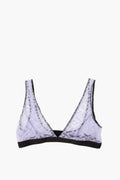 Versace Purple La Greca Triangle Bra Size 4