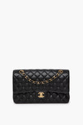 Chanel Black Caviar Medium Classic Double Flap GHW Bag