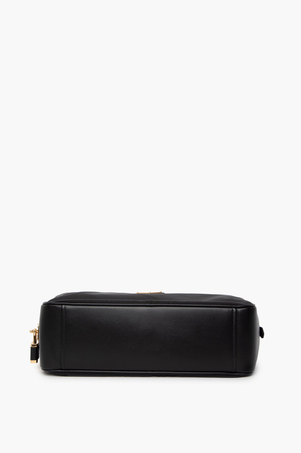 Prada Black Re-Nylon and Leather Top Handle Bag