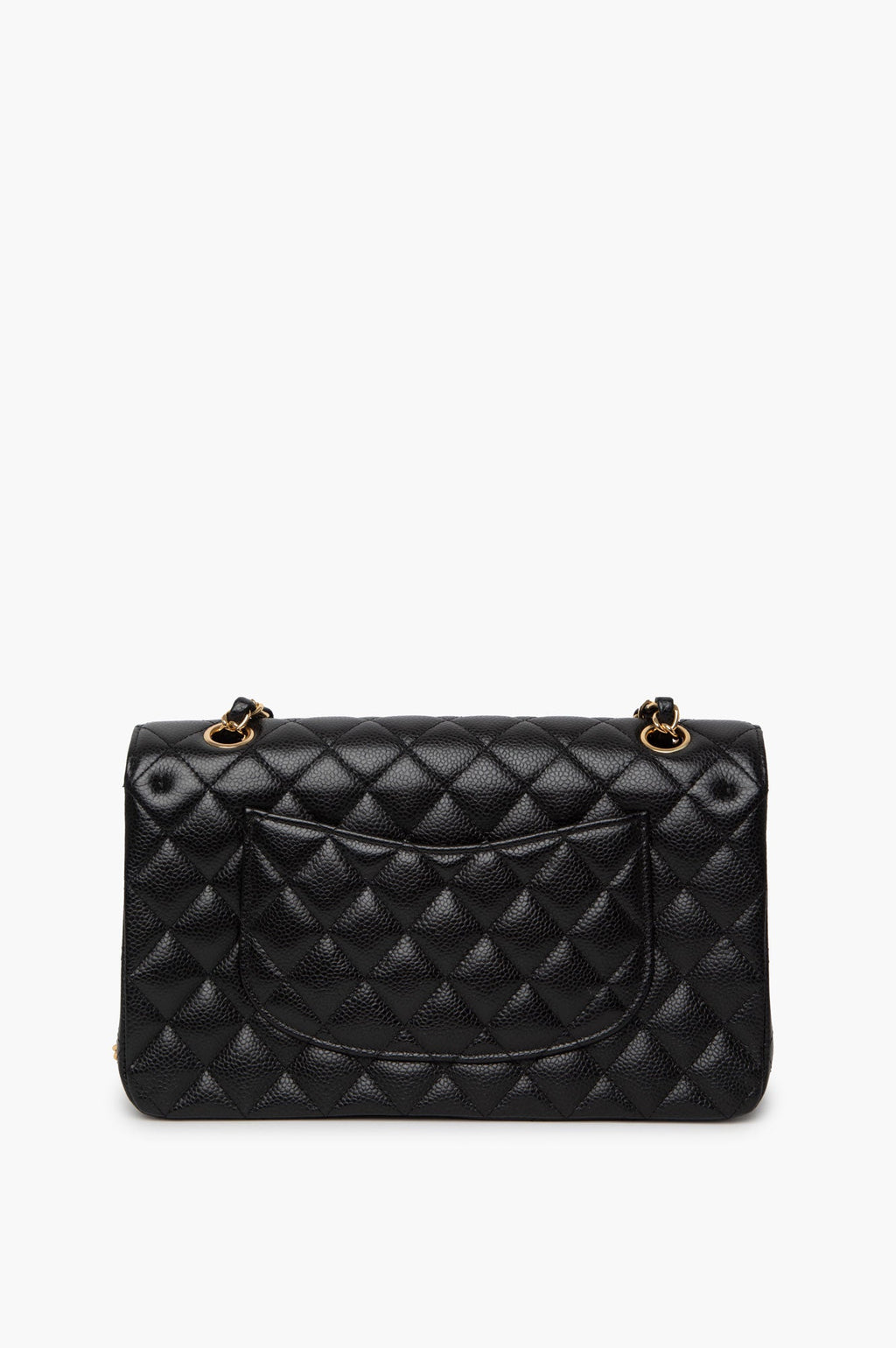 Chanel Black Caviar Medium Classic Double Flap GHW Bag