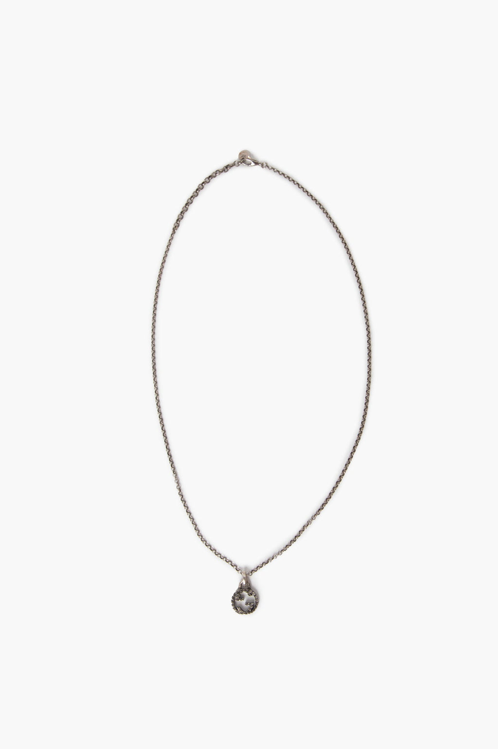 Gucci Silver Interlocking GG Necklace