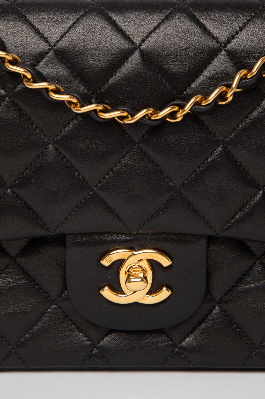 Chanel Black Lambkin Medium Classic Double Flap Bag