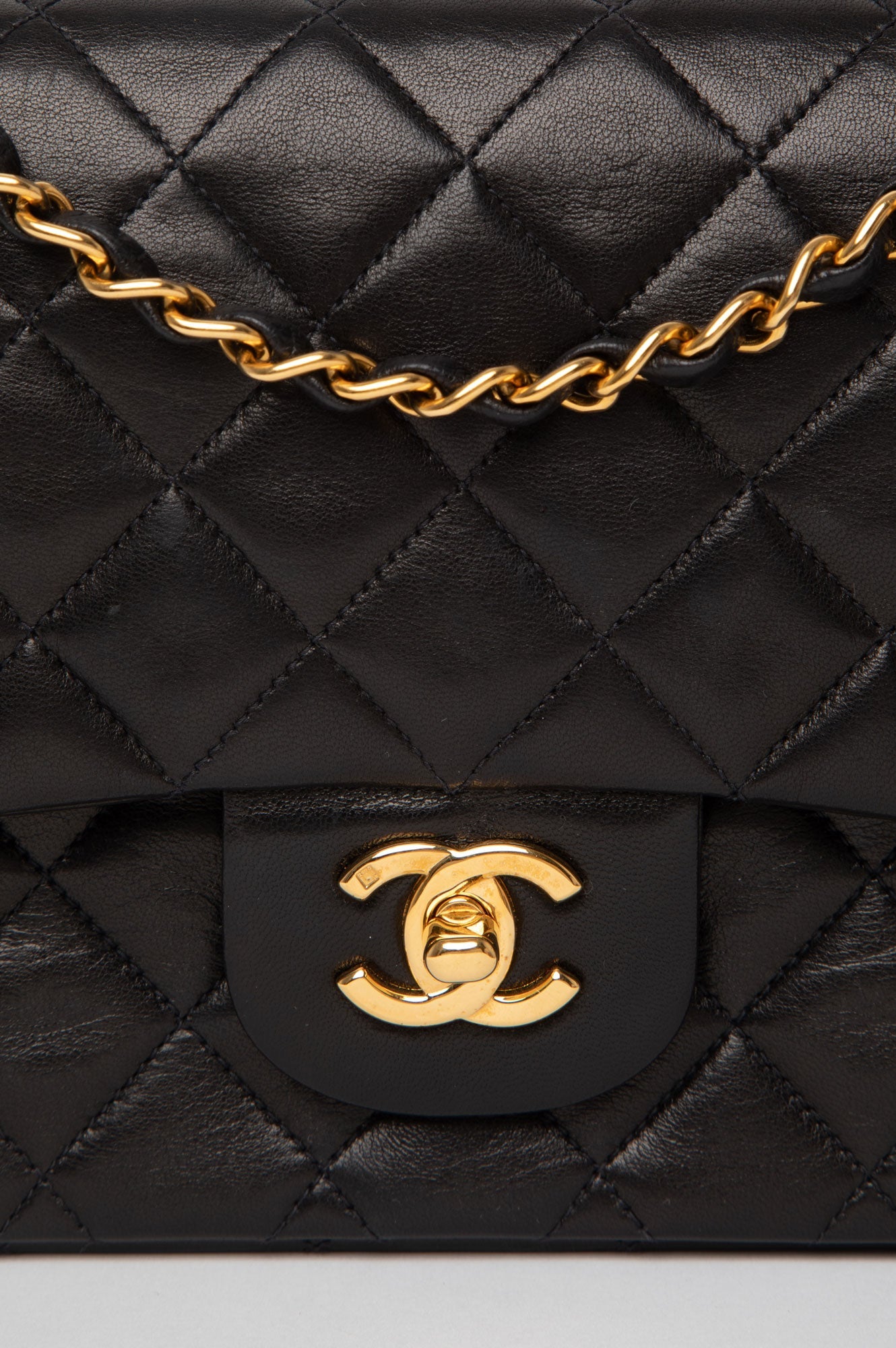 Chanel Black Lambkin Medium Classic Double Flap Bag