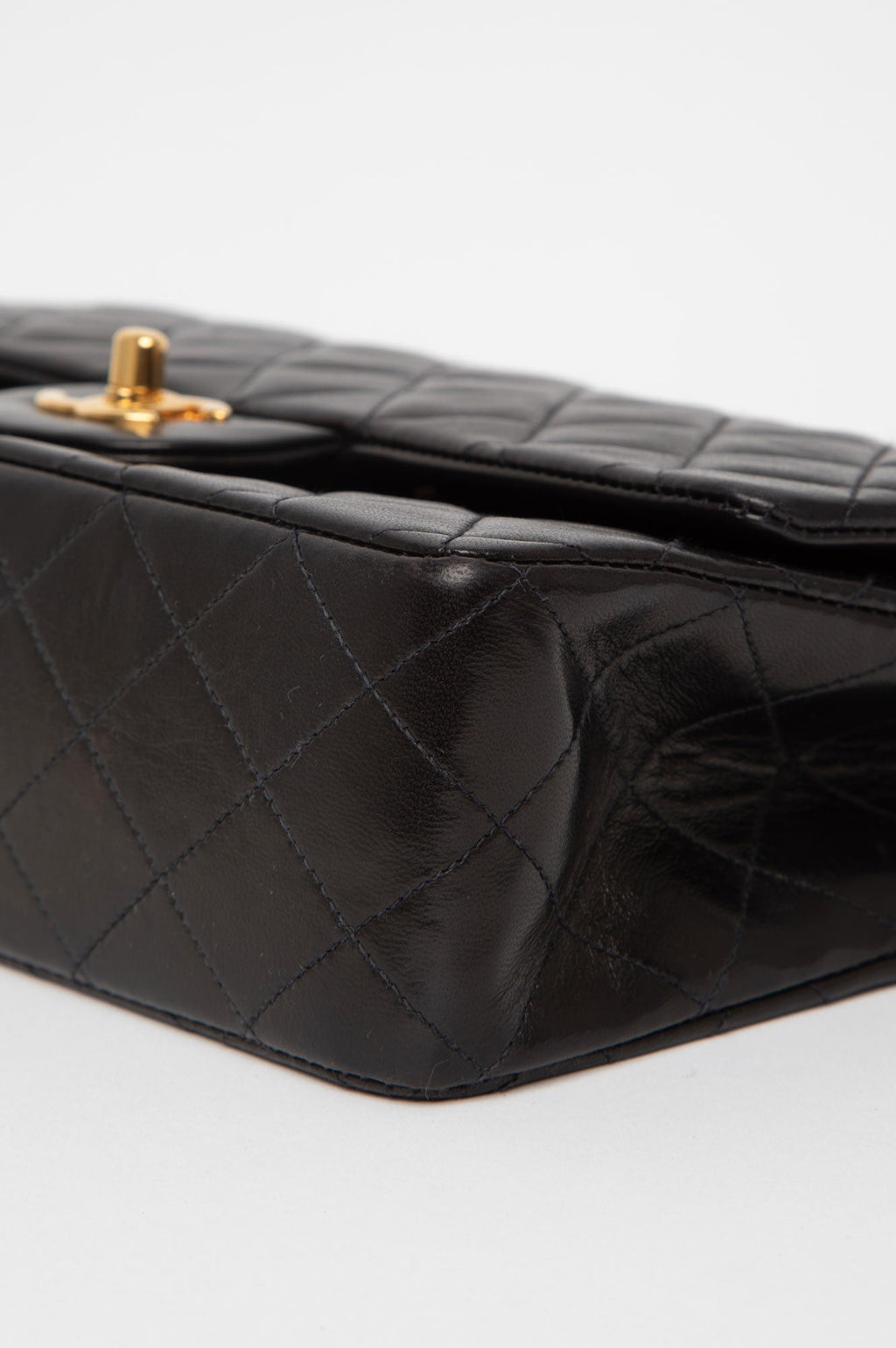 Chanel Black Lambkin Medium Classic Double Flap Bag