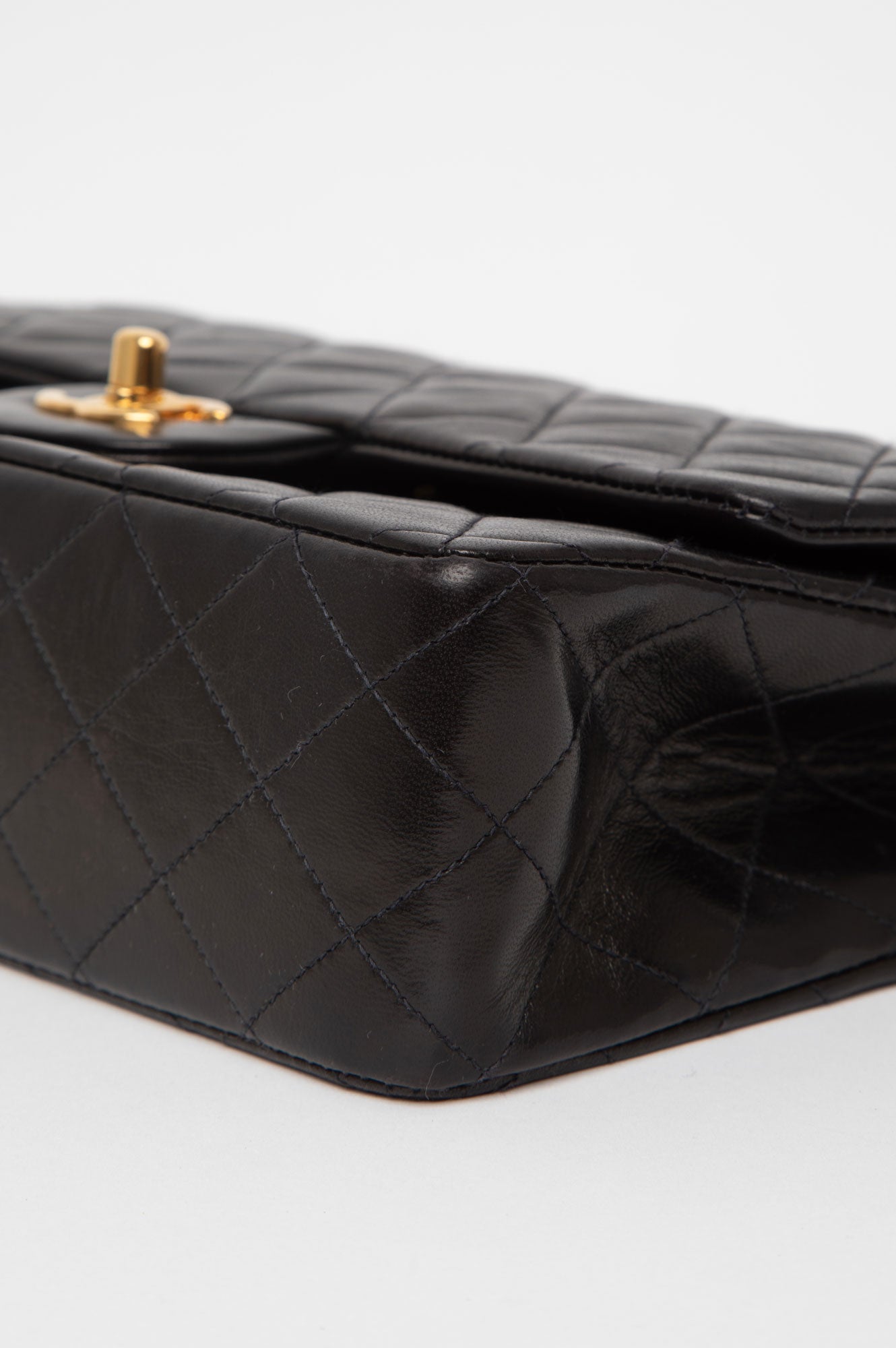 Chanel Black Lambkin Medium Classic Double Flap Bag