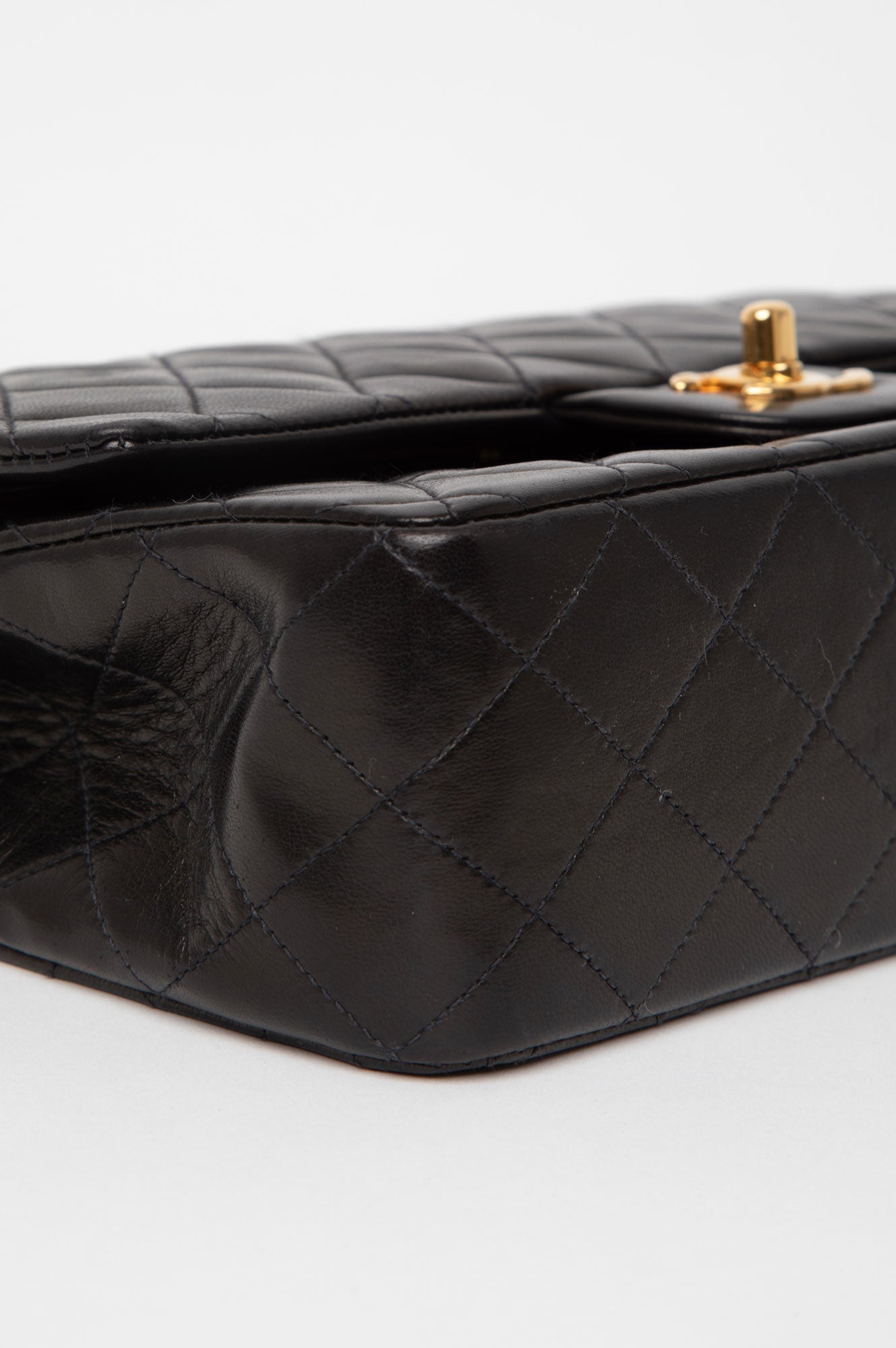 Chanel Black Lambkin Medium Classic Double Flap Bag