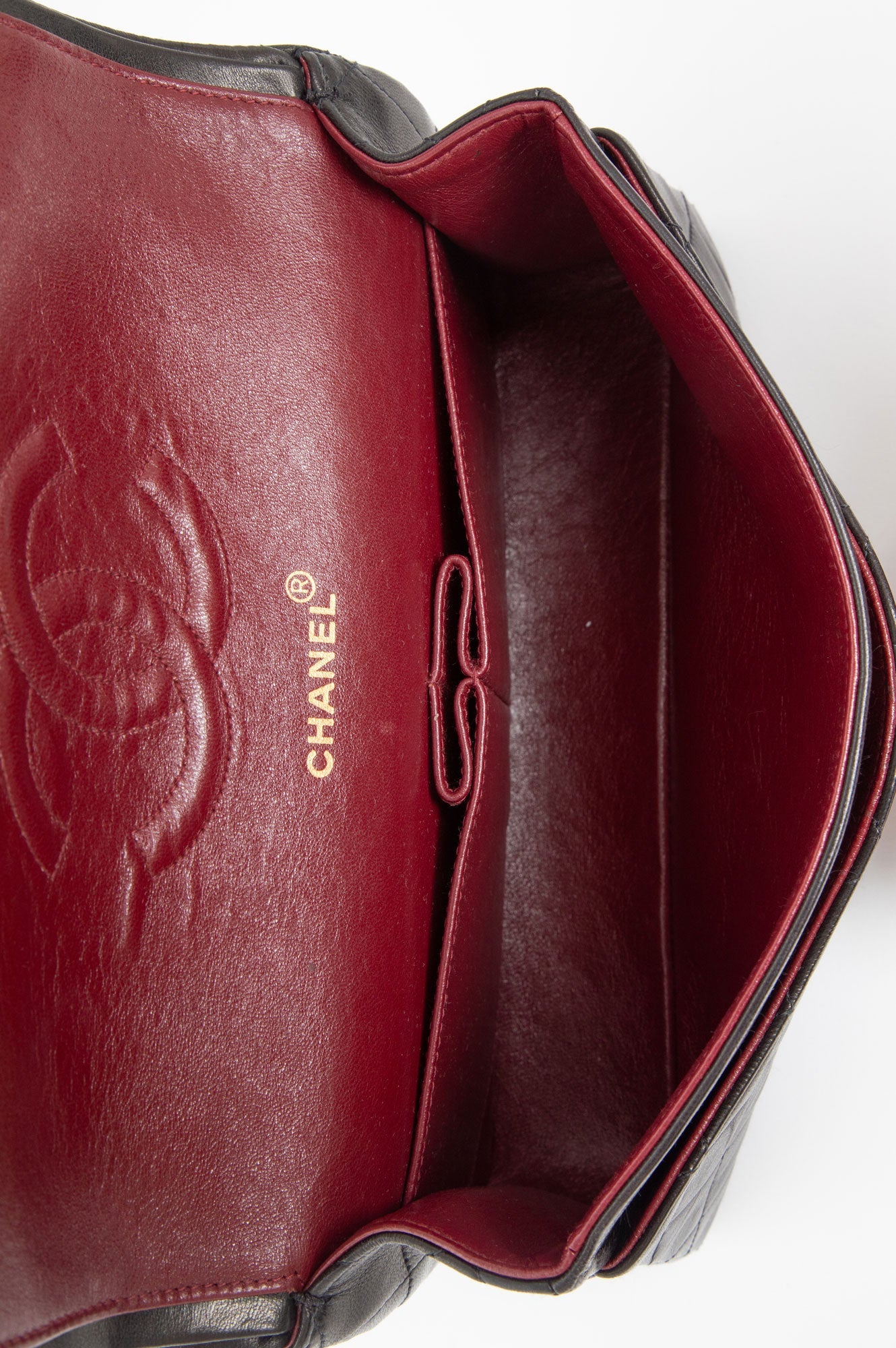 Chanel Black Lambkin Medium Classic Double Flap Bag
