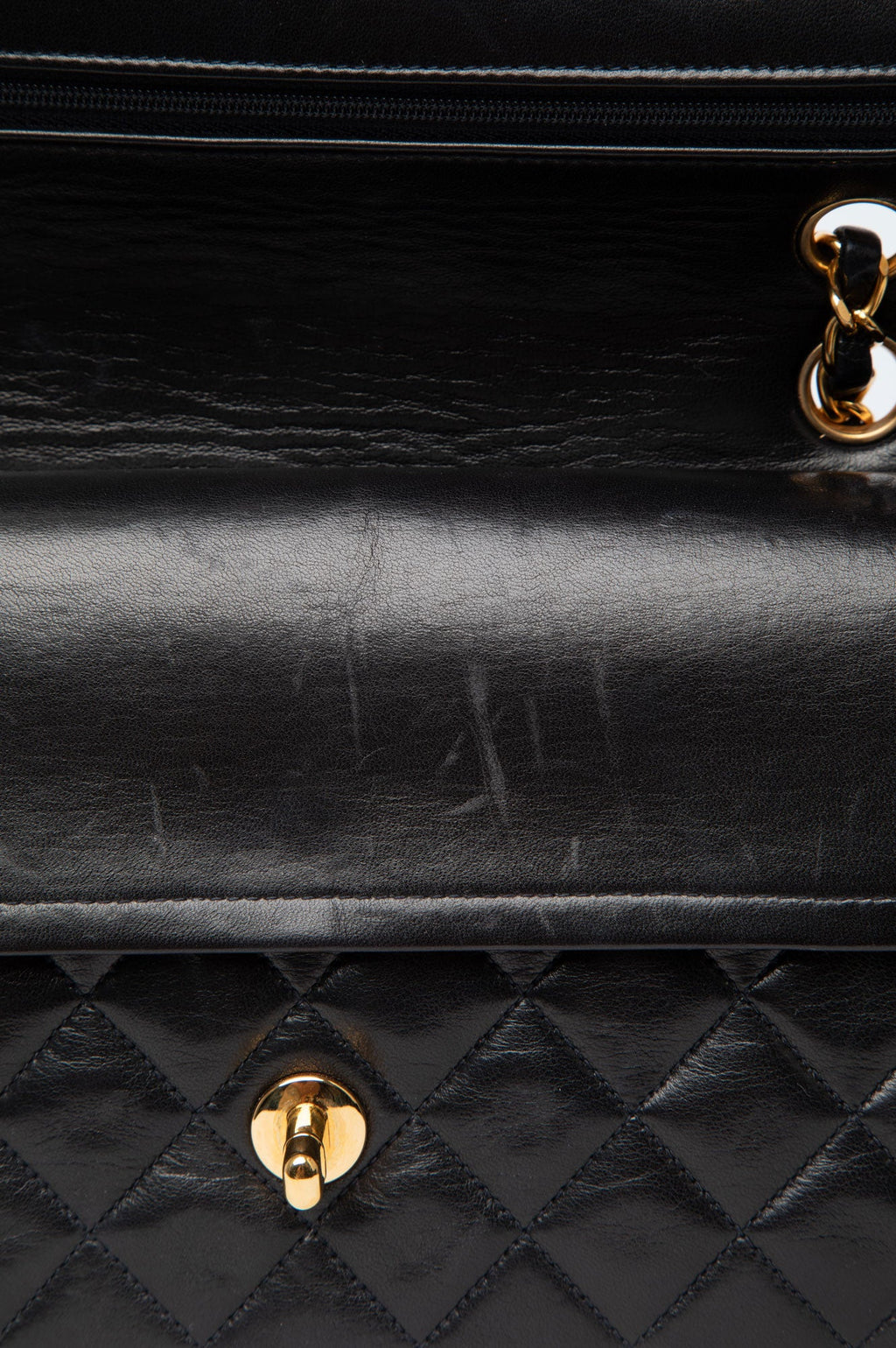 Chanel Black Lambkin Medium Classic Double Flap Bag