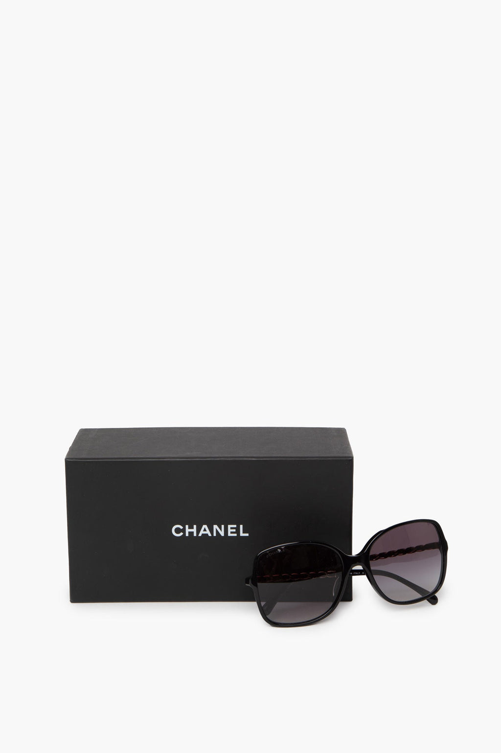 Chanel Rectangle CC Logo Black Sunglasses