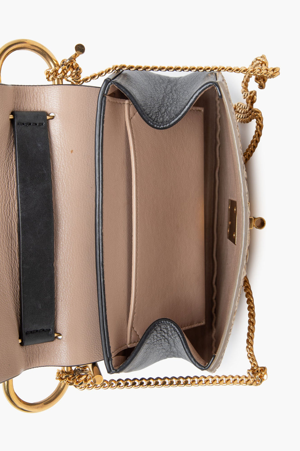Chloe Black Drew Python Cossbody Bag