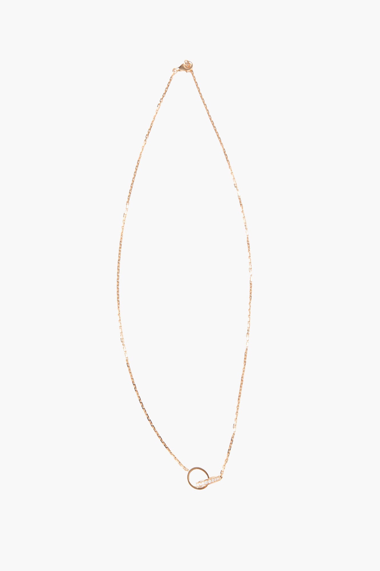 Cartier Love 18K Rose Gold Necklace With Diamond
