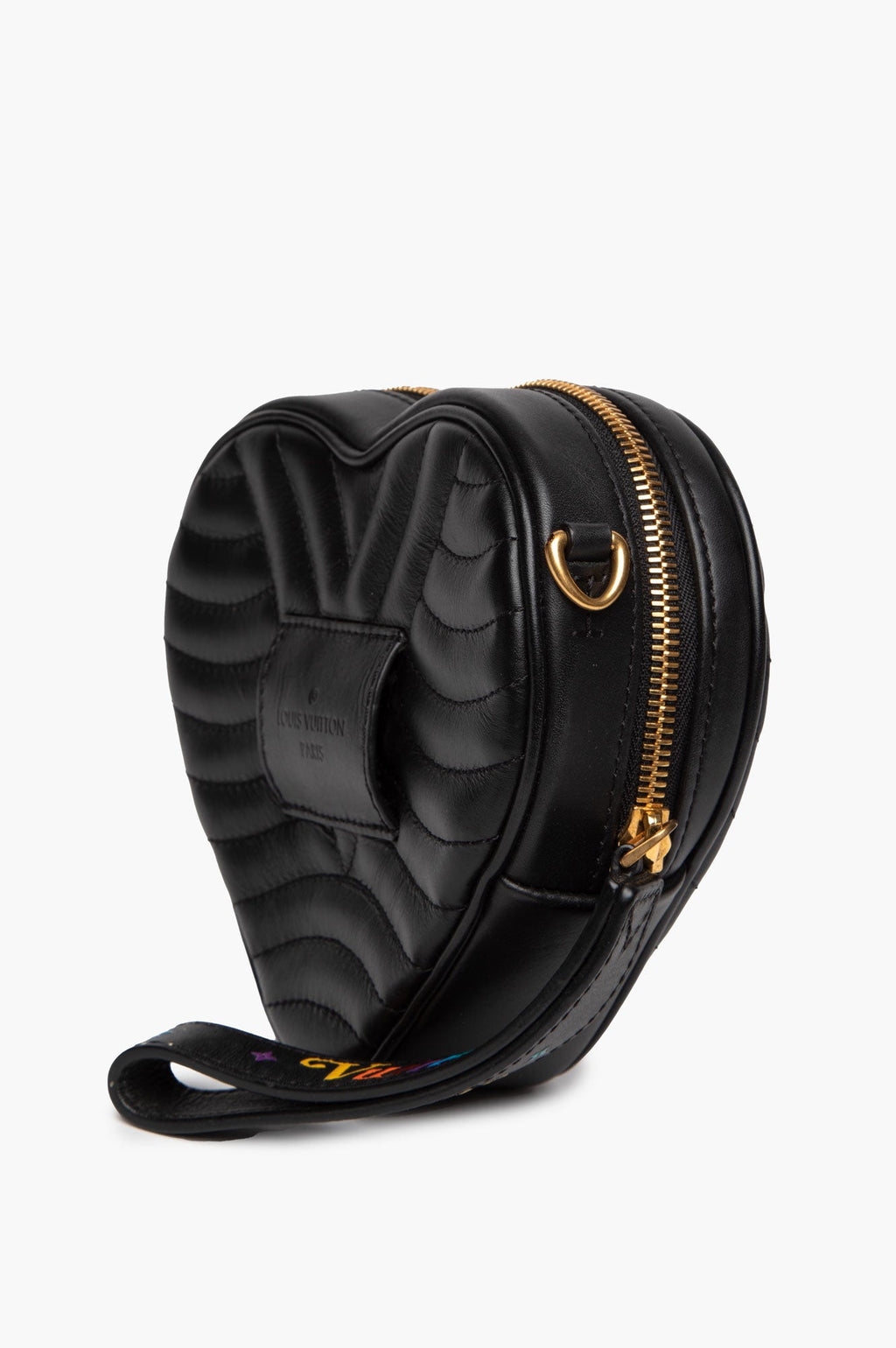 Louis Vuitton Quilted Black Leather New Wave Heart Bag