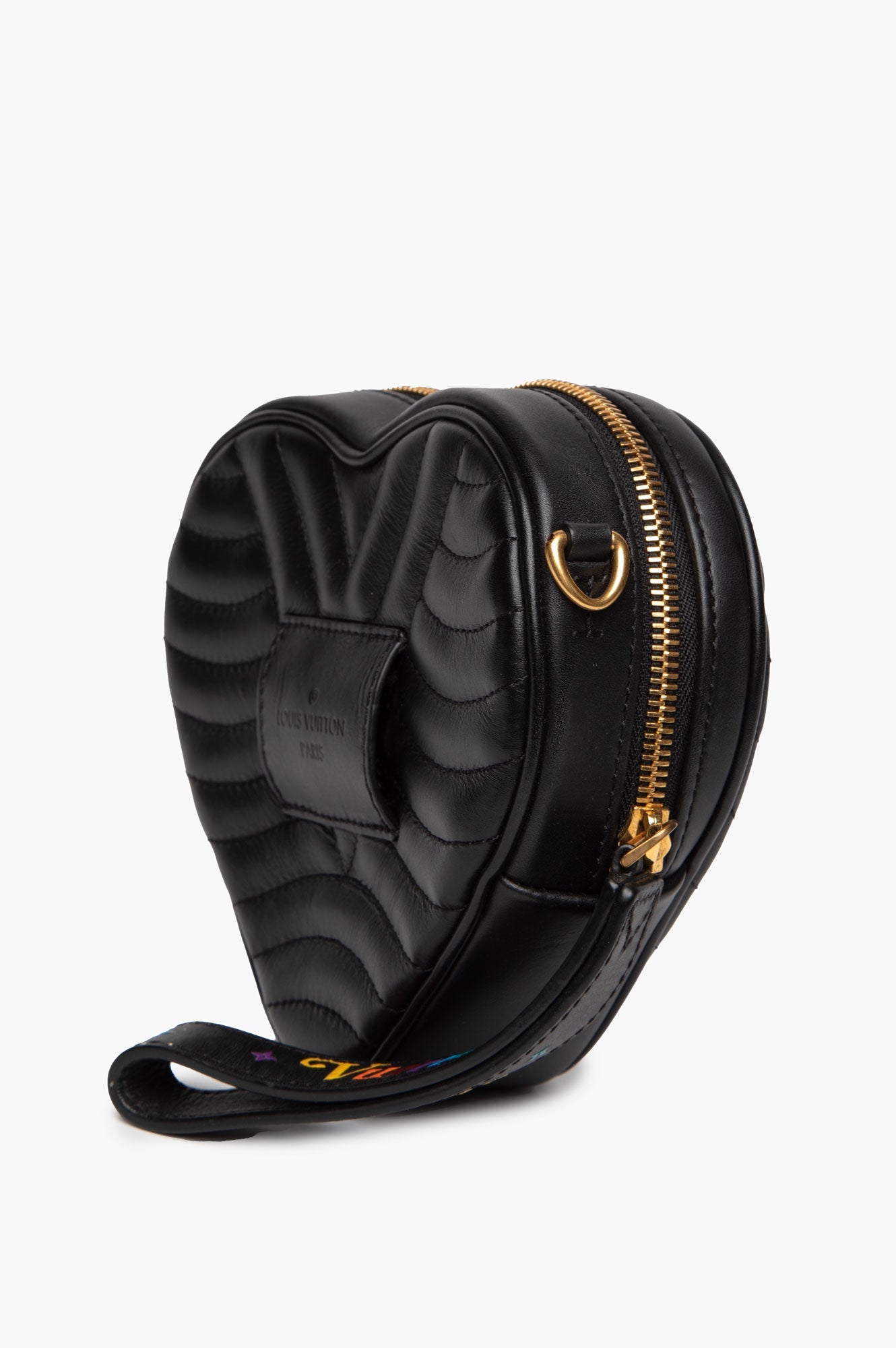 Louis Vuitton Quilted Black Leather New Wave Heart Bag
