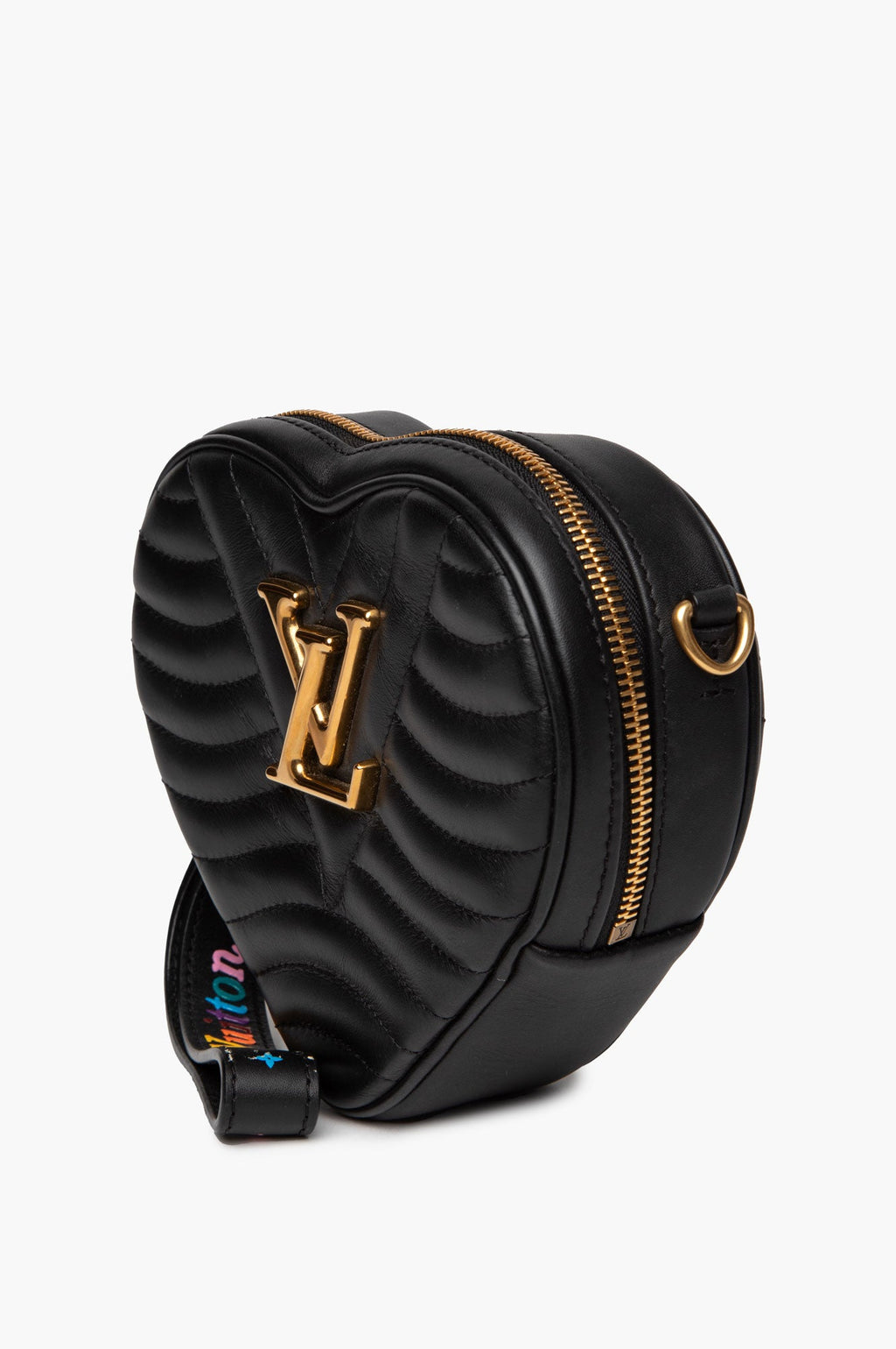 Louis Vuitton Quilted Black Leather New Wave Heart Bag
