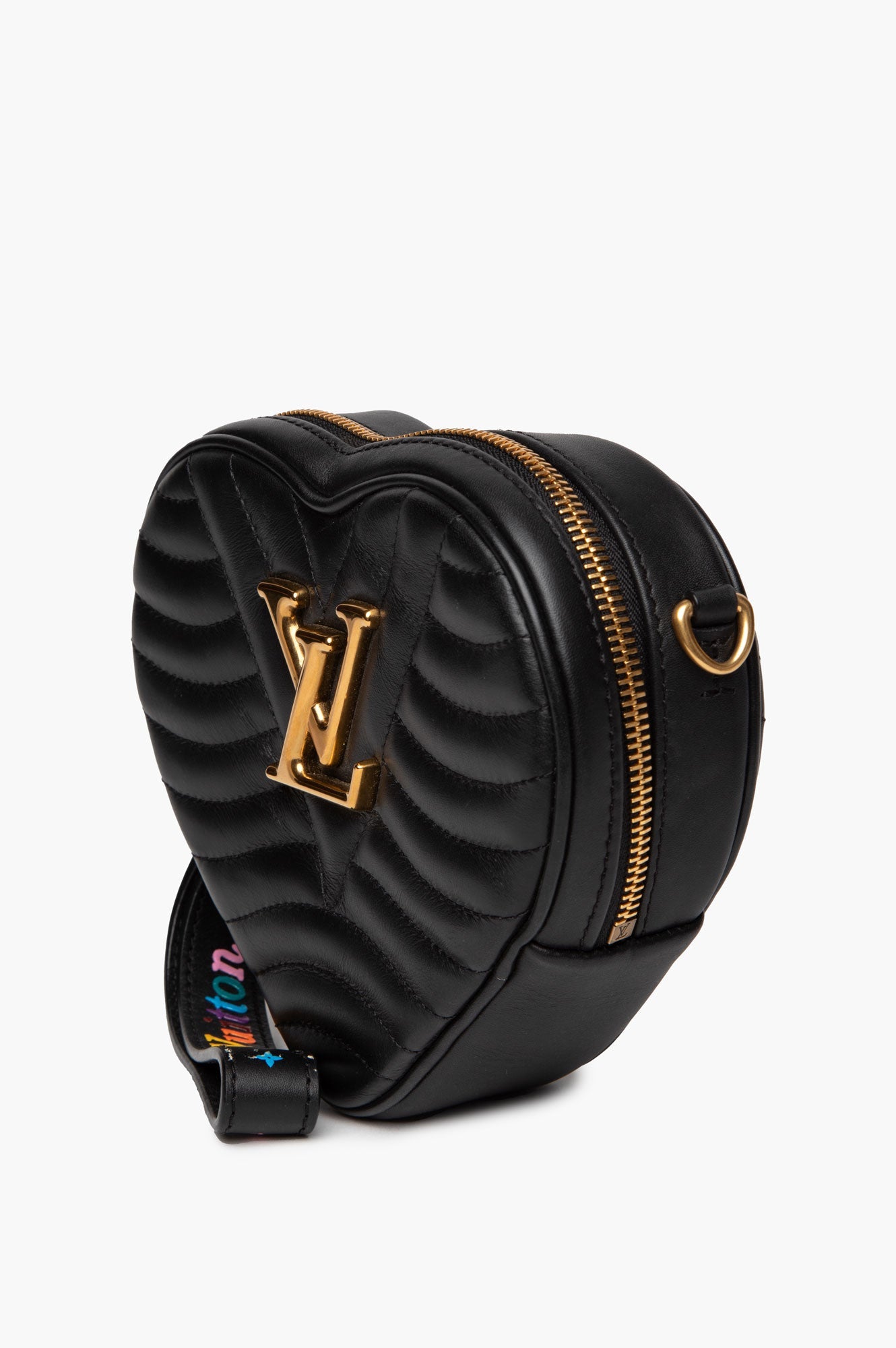Louis Vuitton Quilted Black Leather New Wave Heart Bag