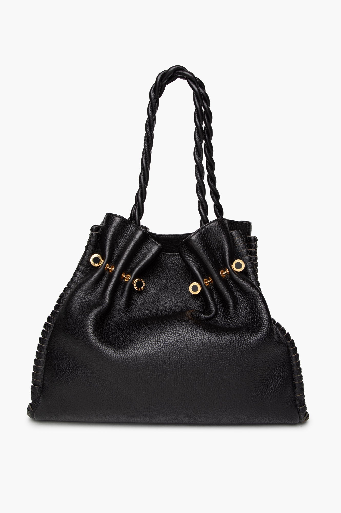Bvlgari Black Twistino Tina Shopper Tote