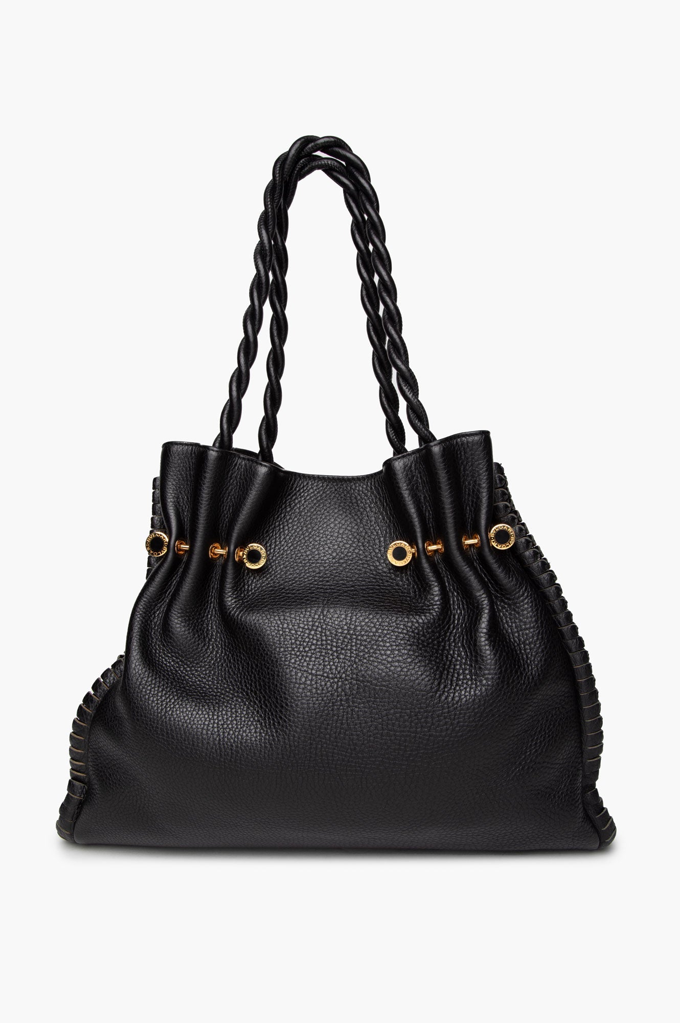 Bvlgari Black Twistino Tina Shopper Tote