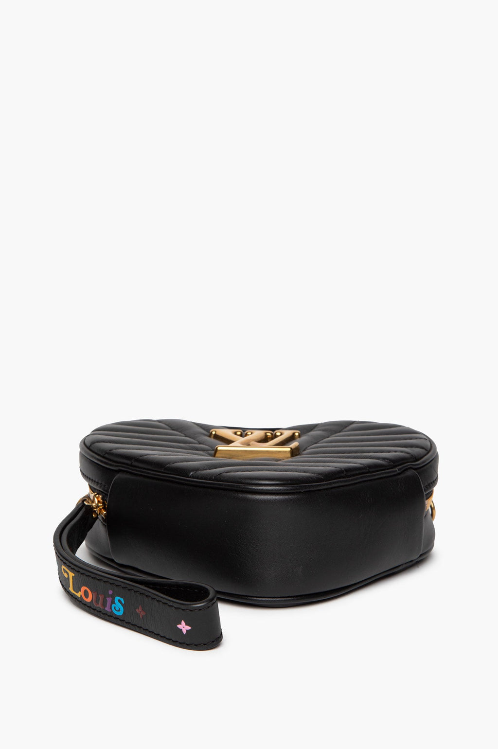 Louis Vuitton Quilted Black Leather New Wave Heart Bag