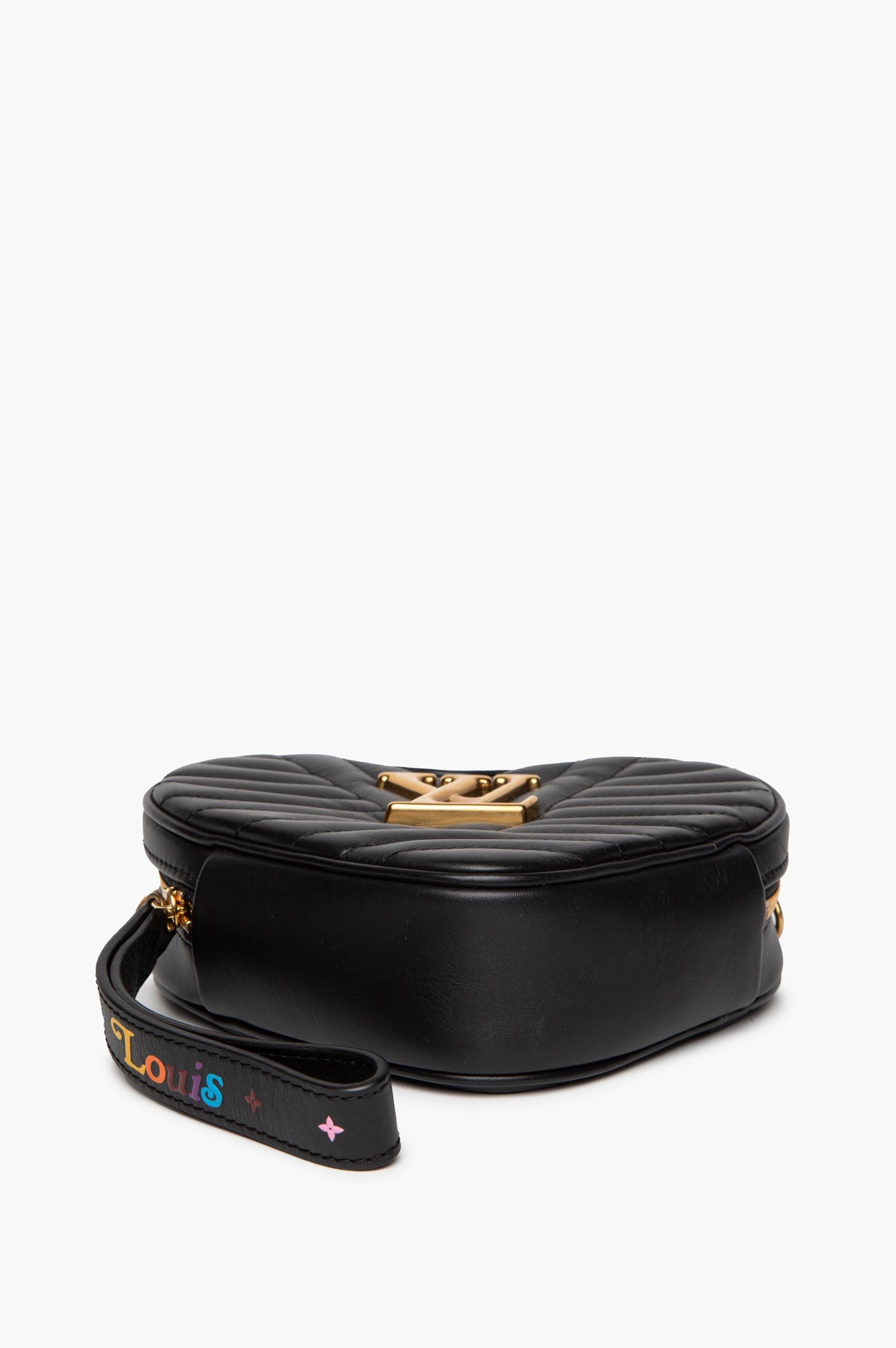 Louis Vuitton Quilted Black Leather New Wave Heart Bag