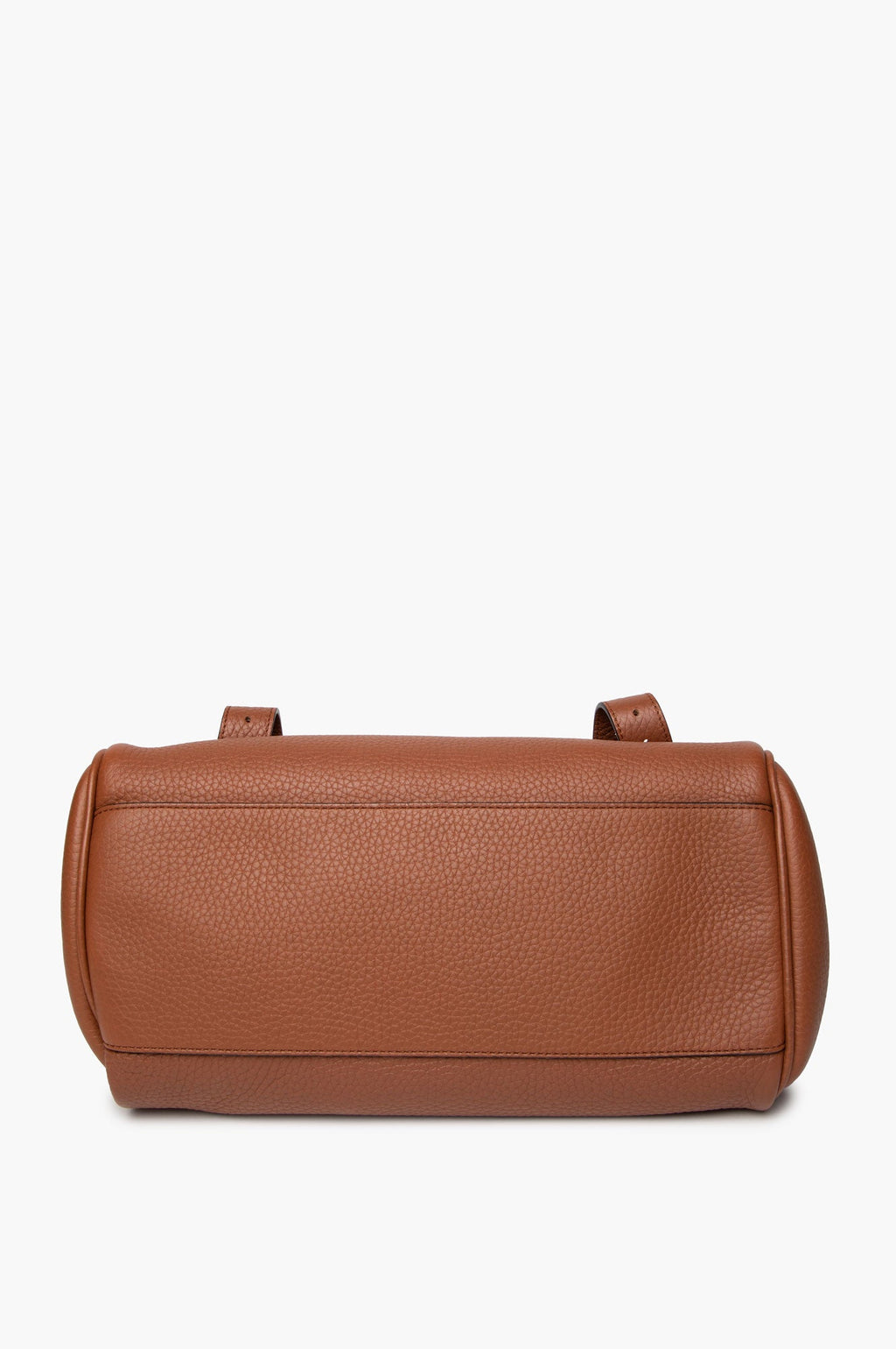 Mulberry Tobacco Brown Pebbled Leather Alexa Satchel