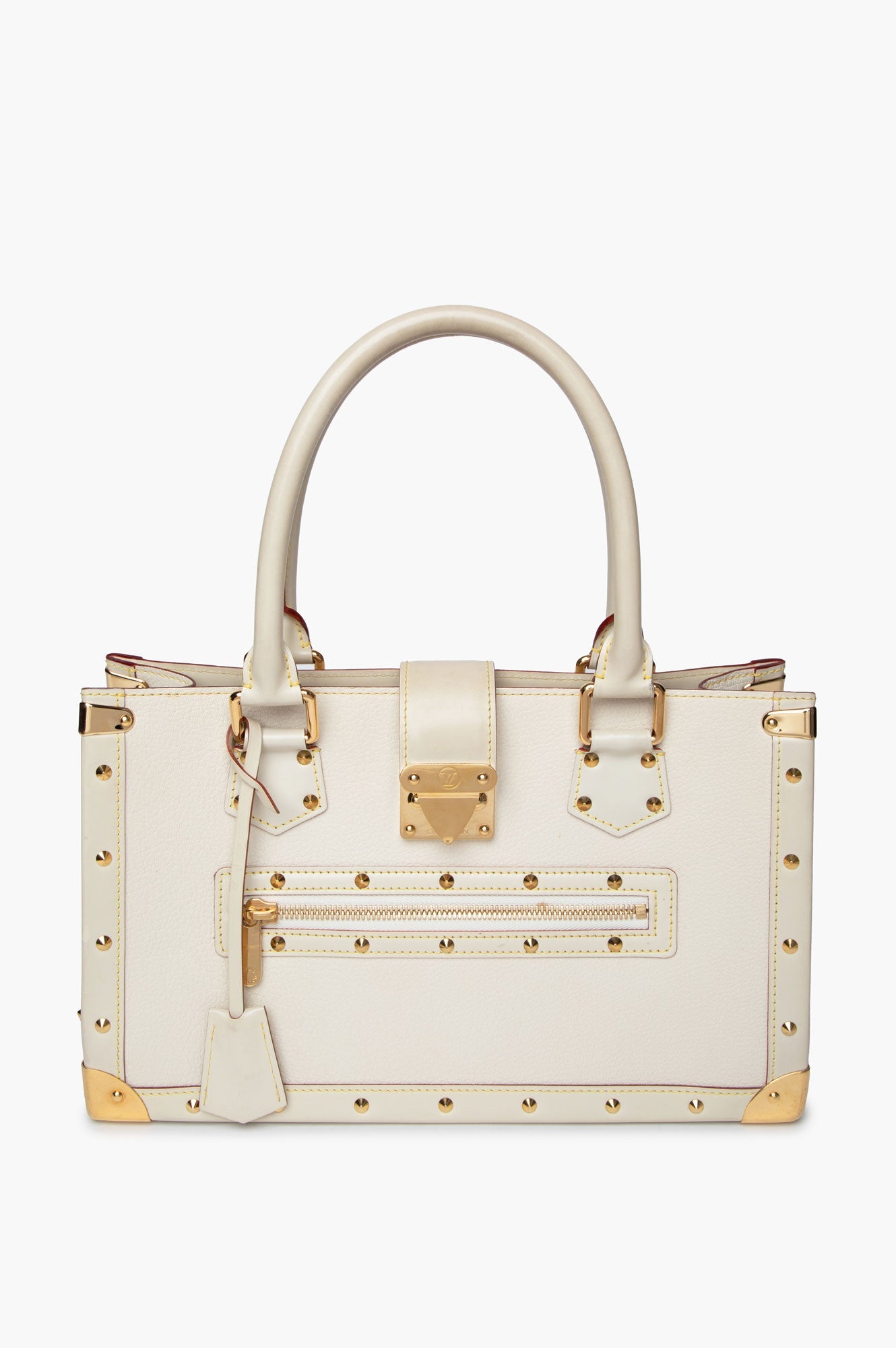 Louis Vuitton Cream Goatskin Suhali Le Fabuleux Leather Tote Bag
