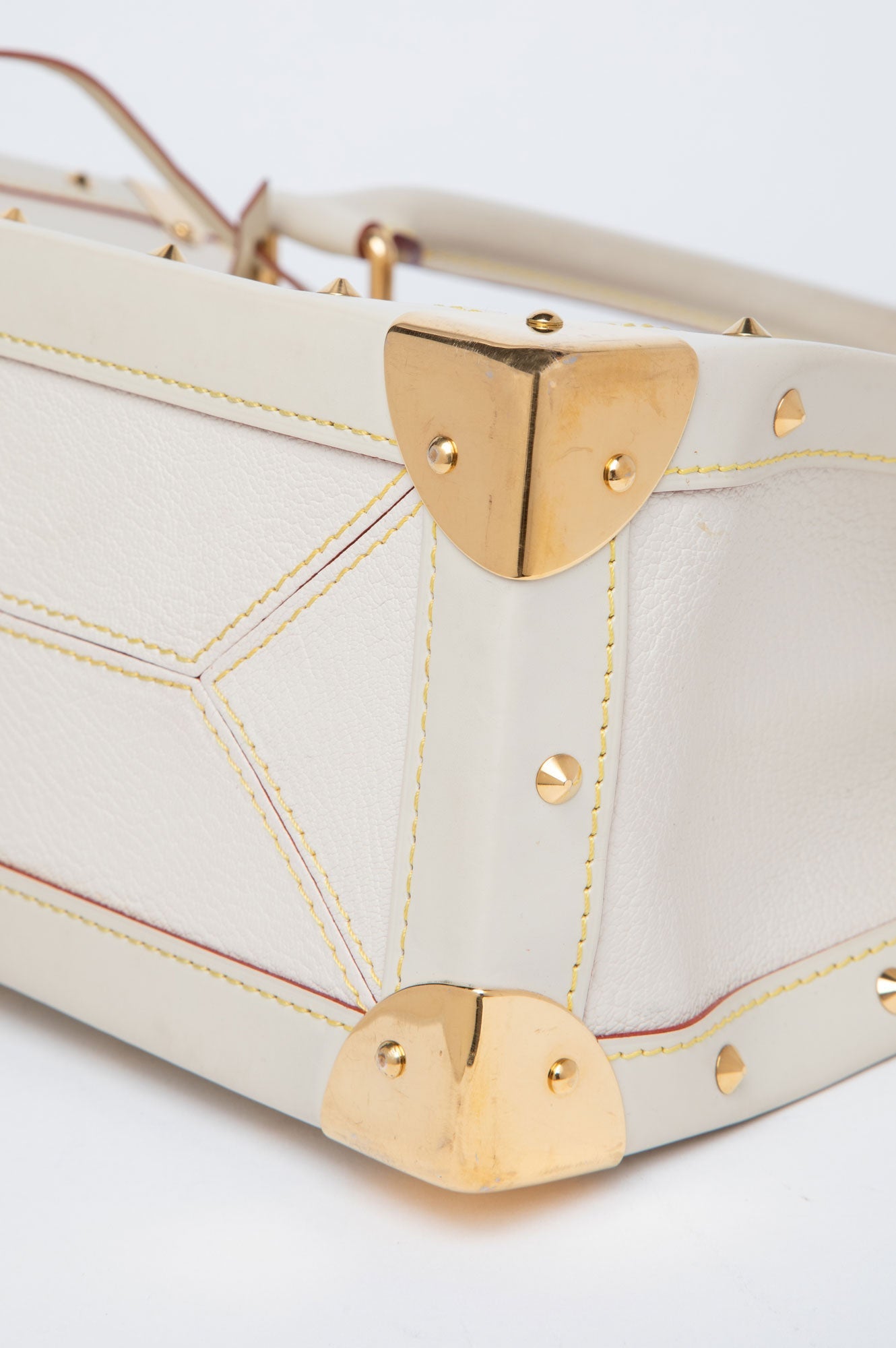 Louis Vuitton Cream Goatskin Suhali Le Fabuleux Leather Tote Bag