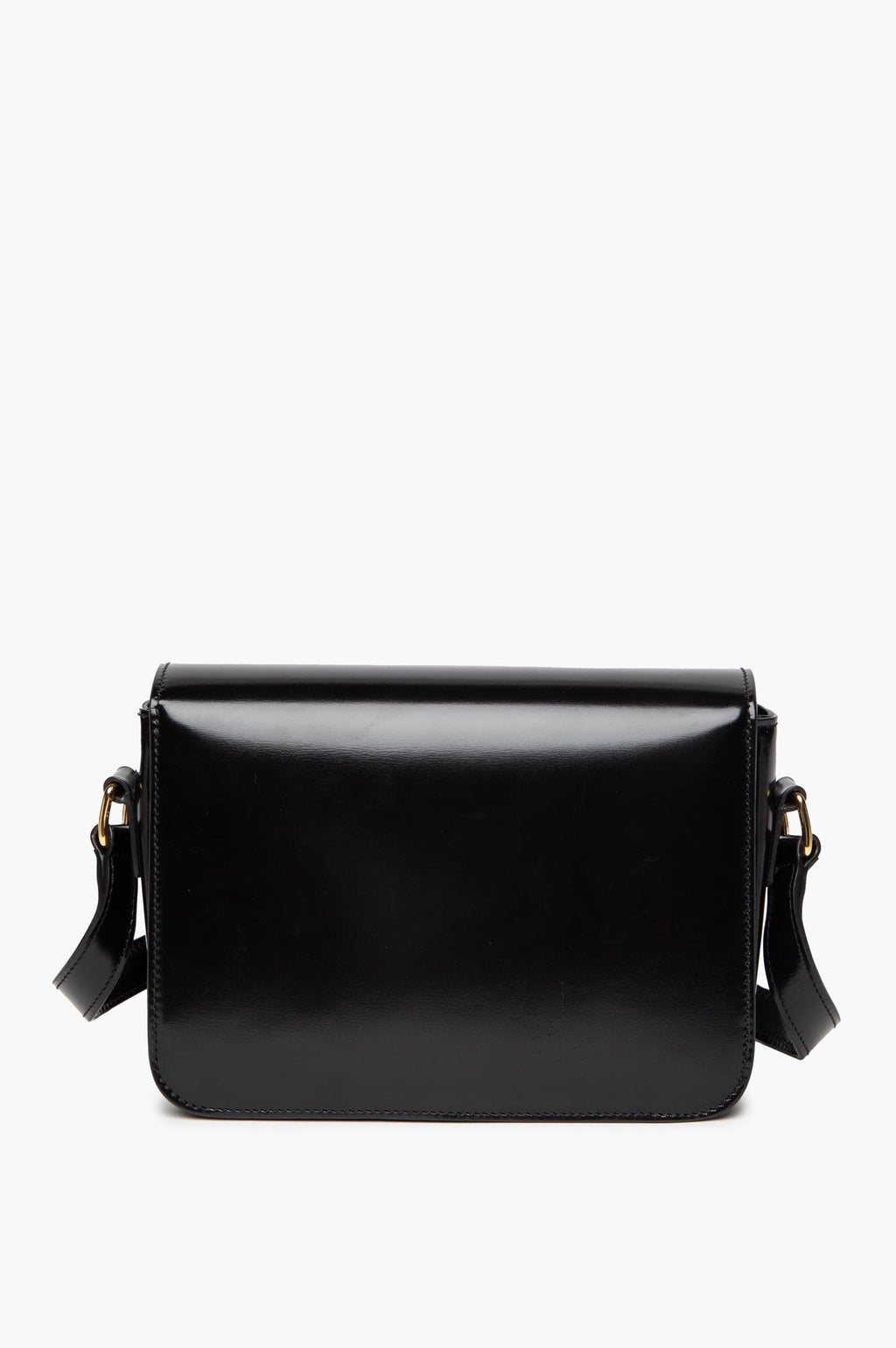 Celine Black Shiny Calfskin Teen Triomphe Bag
