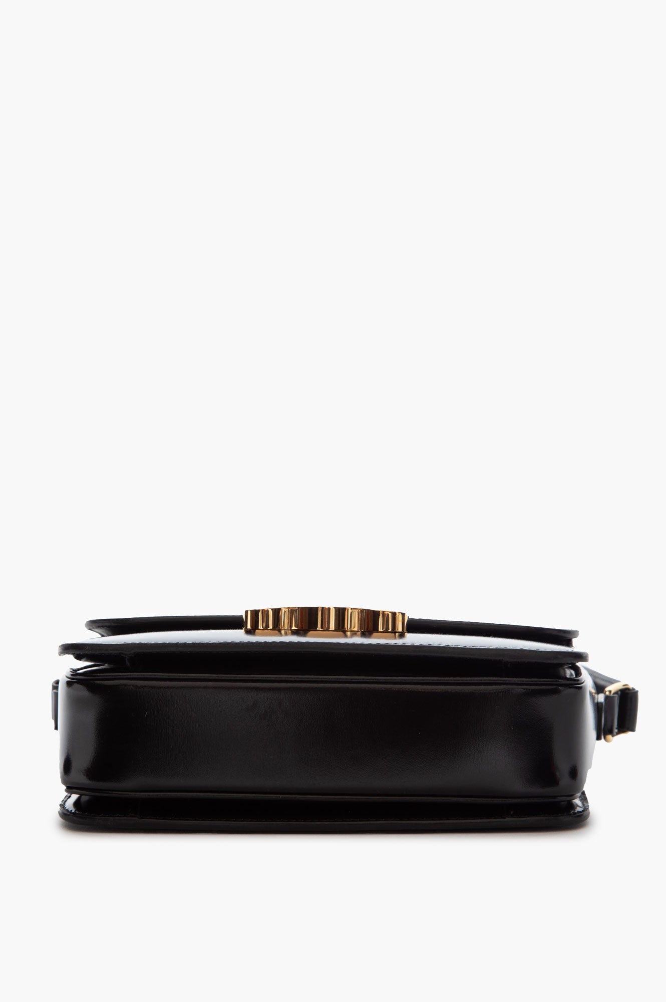 Celine Black Shiny Calfskin Teen Triomphe Bag